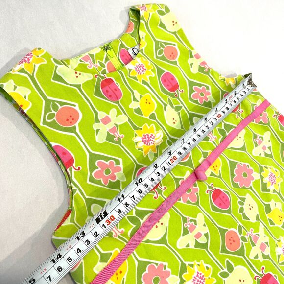 ~ Lilly Pulitzer 6x Girls Floral Sundress* Sleeveless Green Fruit Ladybug Summer - Picture 9 of 13